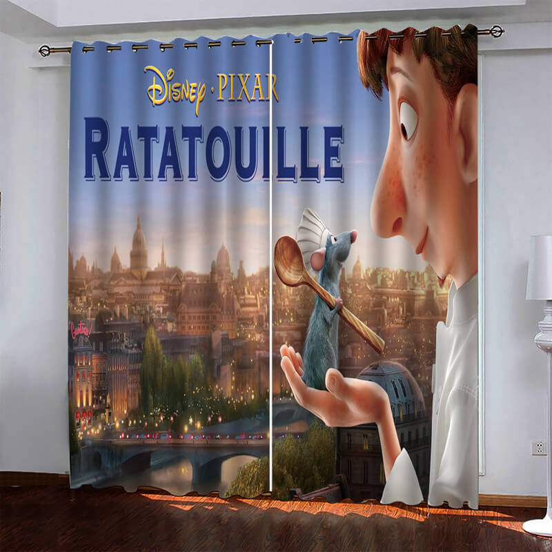 Ratatouille Curtains Pattern Blackout Window Drapes (Online Order Only)