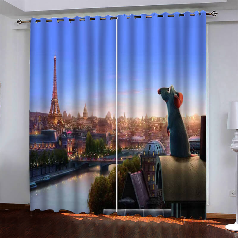 Ratatouille Curtains Pattern Blackout Window Drapes (Online Order Only)