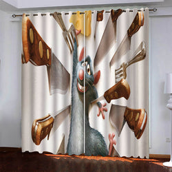 Ratatouille Curtains Pattern Blackout Window Drapes (Online Order Only)