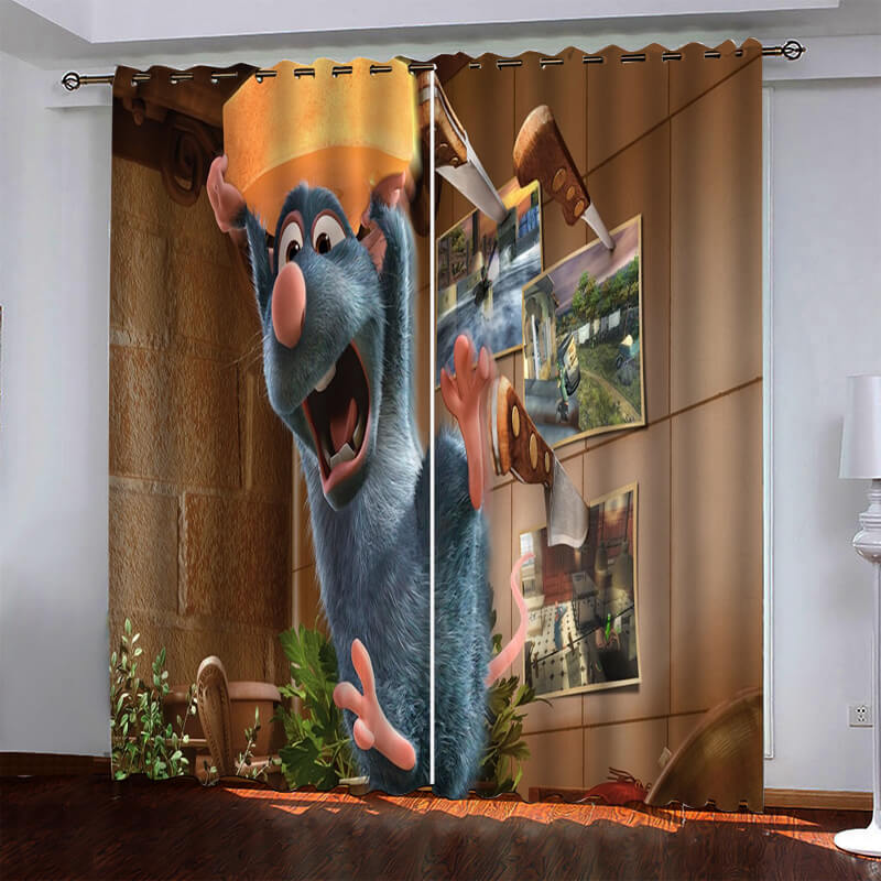 Ratatouille Curtains Pattern Blackout Window Drapes (Online Order Only)