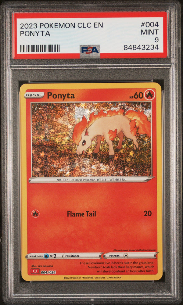 2023 POKEMON CHARIZARD & HO-OH ex DECK PONYTA #4 PSA 9 (Online Order Only)
