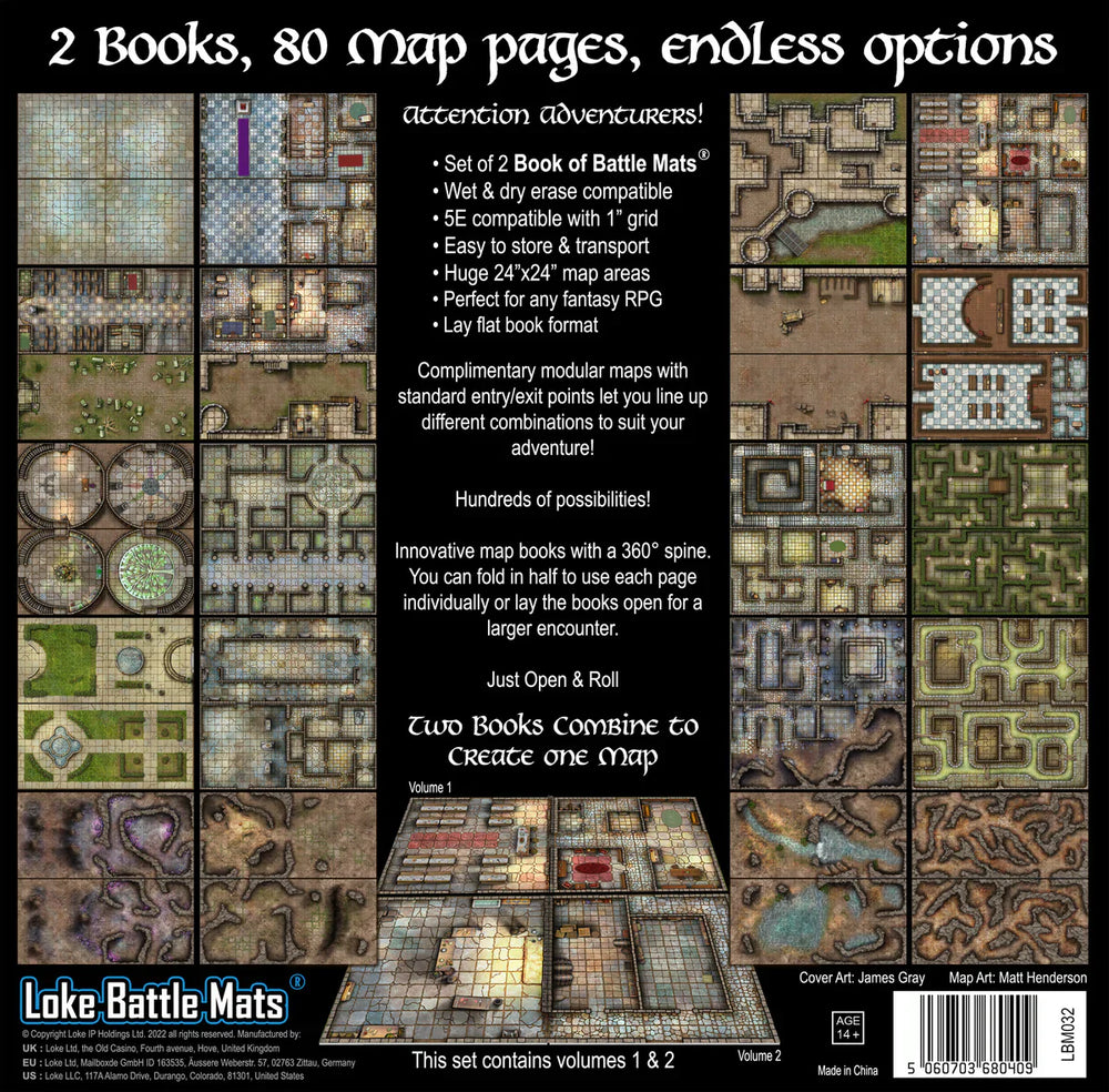 Book of Battle Mats: Castles, Crypts & Caverns (ONLINE ORDER ONLY)
