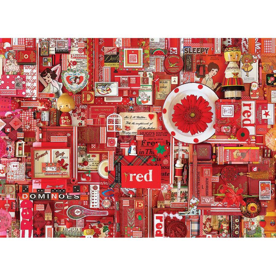 Red 1000 Piece Jigsaw Puzzle Cobble Hill (ONLINE ORDER ONLY)