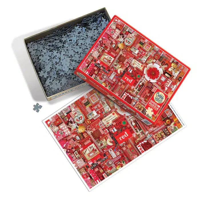 Red 1000 Piece Jigsaw Puzzle Cobble Hill (ONLINE ORDER ONLY)