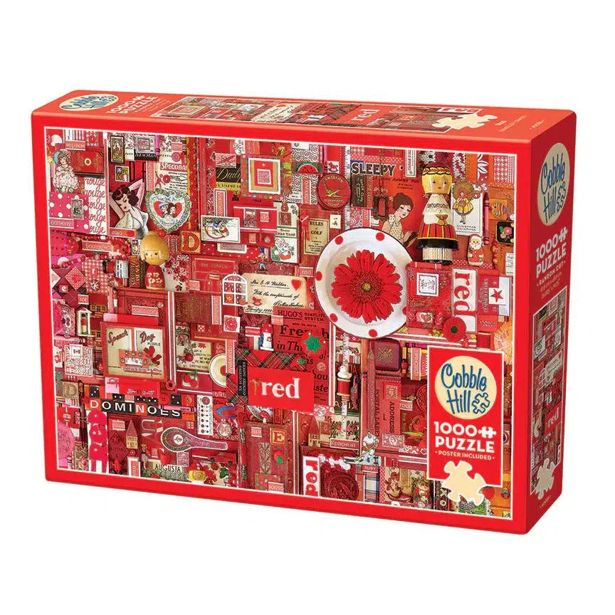 Red 1000 Piece Jigsaw Puzzle Cobble Hill (ONLINE ORDER ONLY)