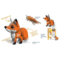 Red Fox 3D Cardboard Model Kit Eugy (ONLINE ORDER ONLY)