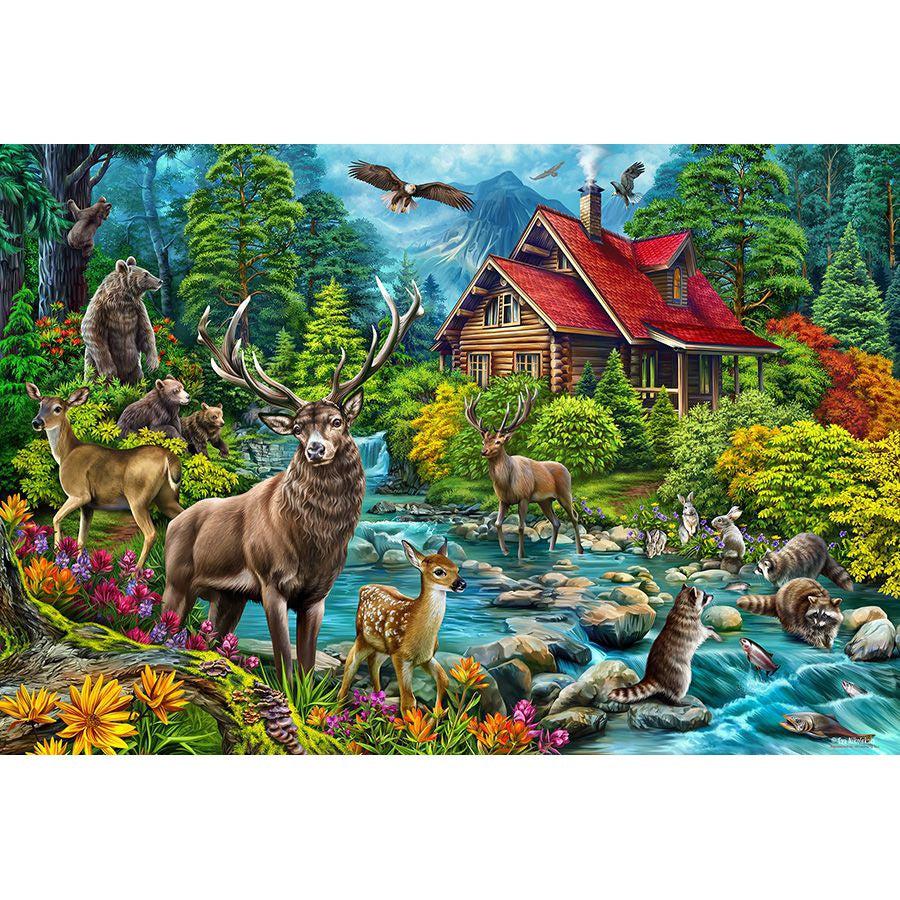 Red Roofed Cabin 2000 Piece Jigsaw Puzzle Cobble Hill (ONLINE ORDER ONLY)