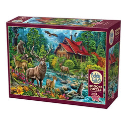 Red Roofed Cabin 2000 Piece Jigsaw Puzzle Cobble Hill (ONLINE ORDER ONLY)