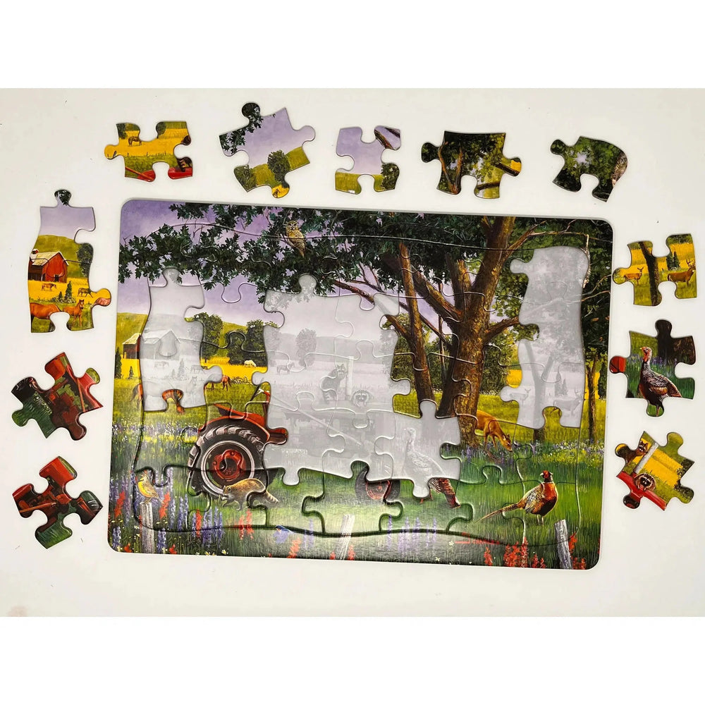 Red Tractor 35 Piece Tray Jigsaw Puzzle Cobble Hill (ONLINE ORDER ONLY)