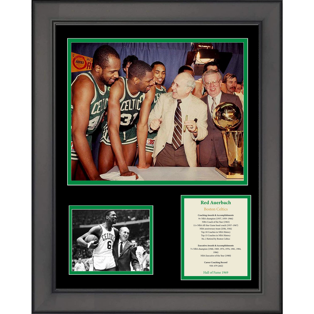 Framed Red Auerbach Hall of Fame Boston Celtics Basketball 11"x14"Three Photo Collage (ONLINE ORDER ONLY)
