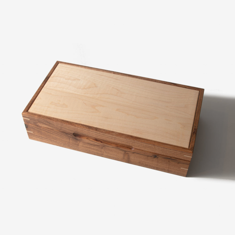 Watch Box - Desert Mesquite and Curly Maple - 8 Watch Compartments (ONLINE ORDER ONLY)
