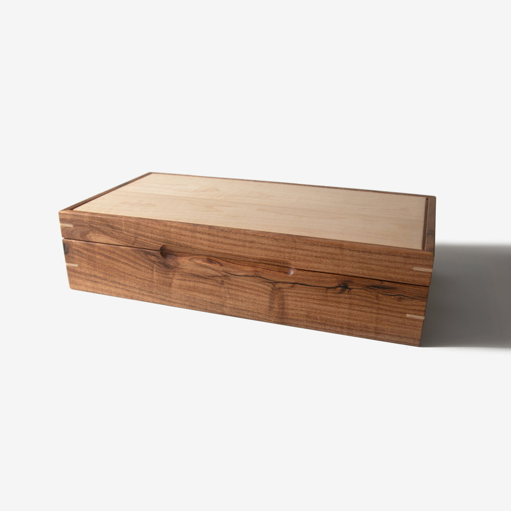 Watch Box - Desert Mesquite and Curly Maple - 8 Watch Compartments (ONLINE ORDER ONLY)