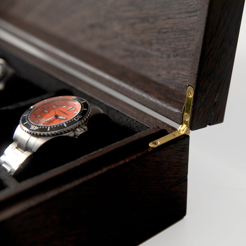 Watch Box - Wenge Hardwood - 8 Watch Compartments (ONLINE ORDER ONLY)