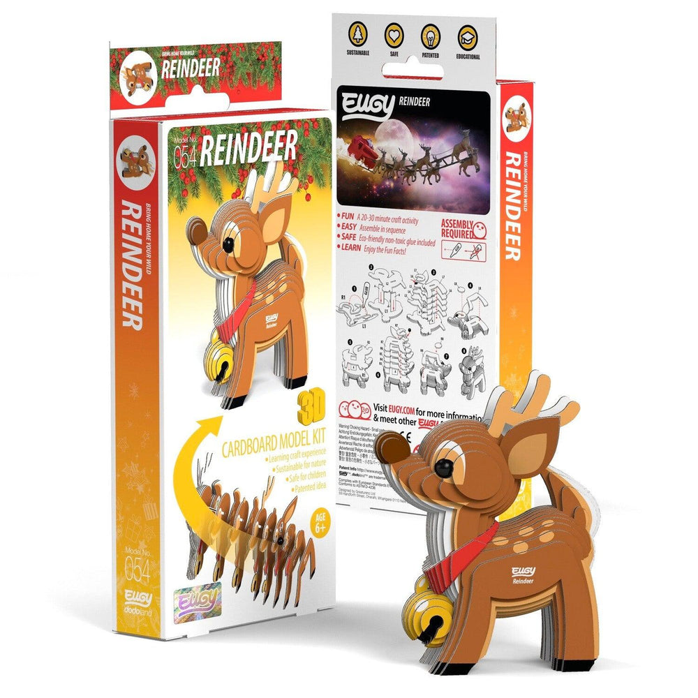 Reindeer 3D Cardboard Model Kit Eugy (ONLINE ORDER ONLY)