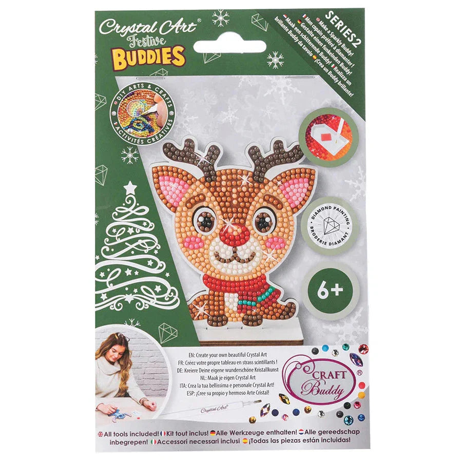 Reindeer Crystal Art Festive Buddies Kit Craft Buddy (ONLINE ORDER ONLY)