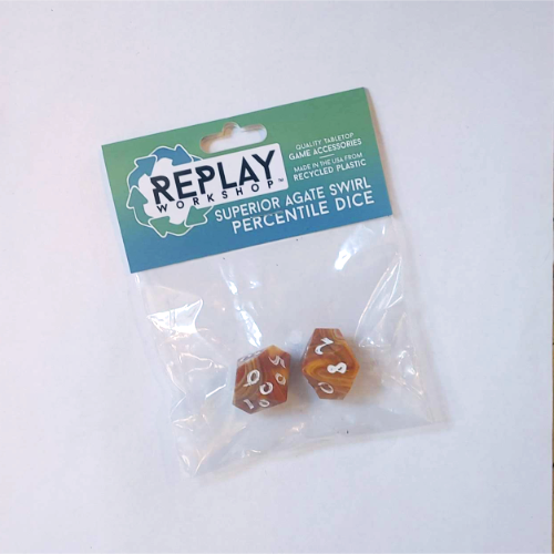 Superior Agate Swirl Recycled Percentile Dice [Replay] (ONLINE ORDER ONLY)