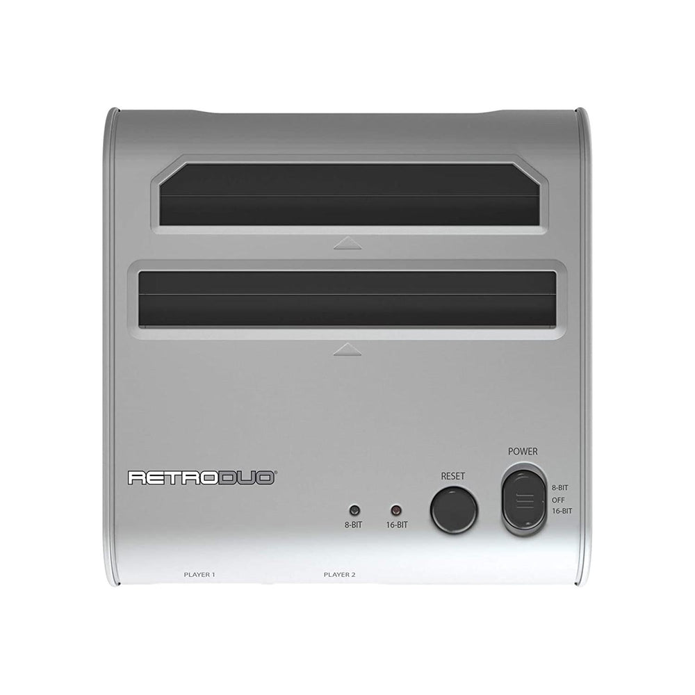 Retro-Bit Retro Duo 2 in 1 Console System Compatible With Original NES/SNES, & Super Nintendo Games - Silver/Black (Online Order Only)