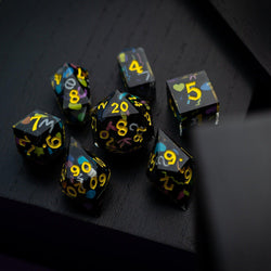 Retro Handmade Resin DND Dice Set (ONLINE ORDER ONLY)
