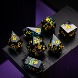 Retro Handmade Resin DND Dice Set (ONLINE ORDER ONLY)
