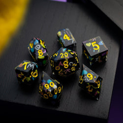 Retro Handmade Resin DND Dice Set (ONLINE ORDER ONLY)