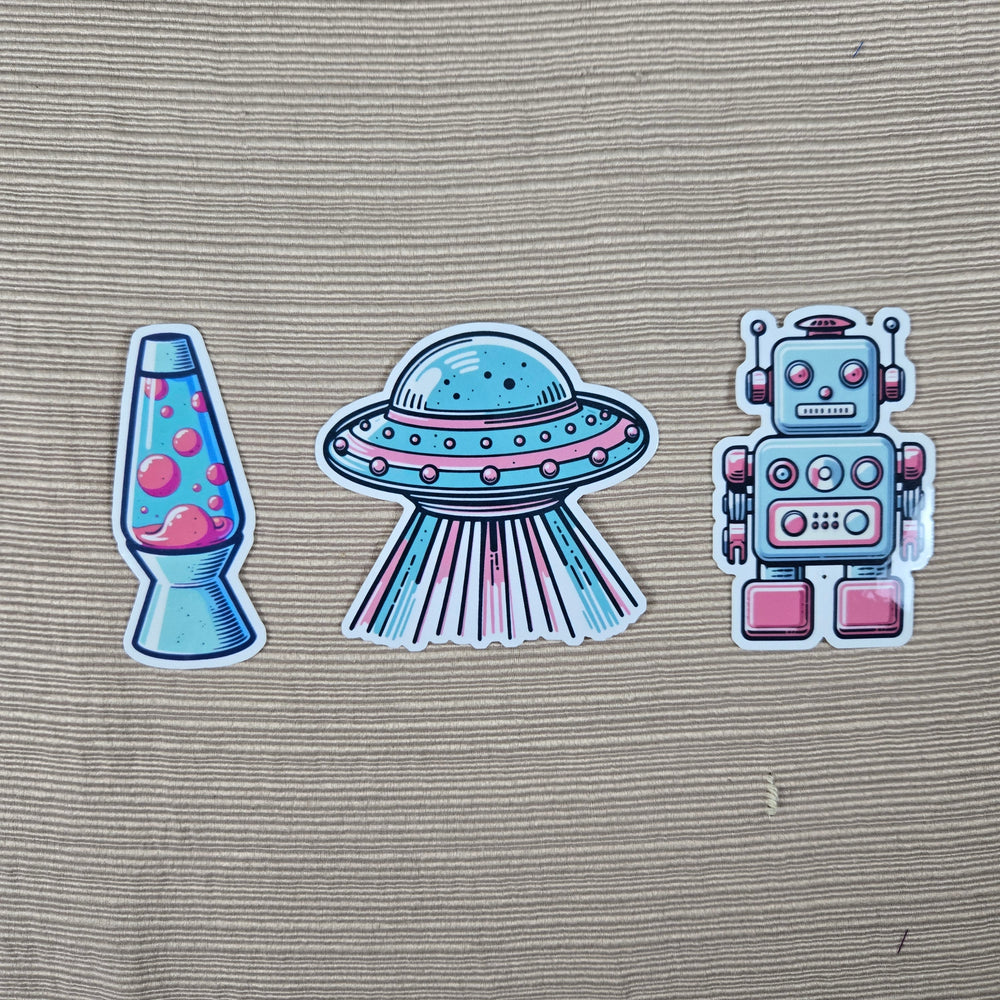 Retro Space Stickers (ONLINE ORDER ONLY)
