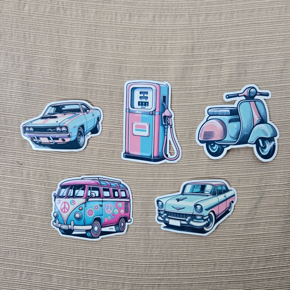 Retro Vehicle Stickers (ONLINE ORDER ONLY)