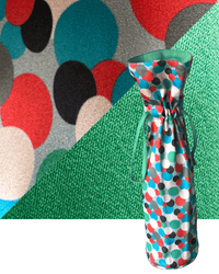 Large Reversible Reusable Fabric Wine Gift Bag | Polka Dots (ONLINE ORDER ONLY)