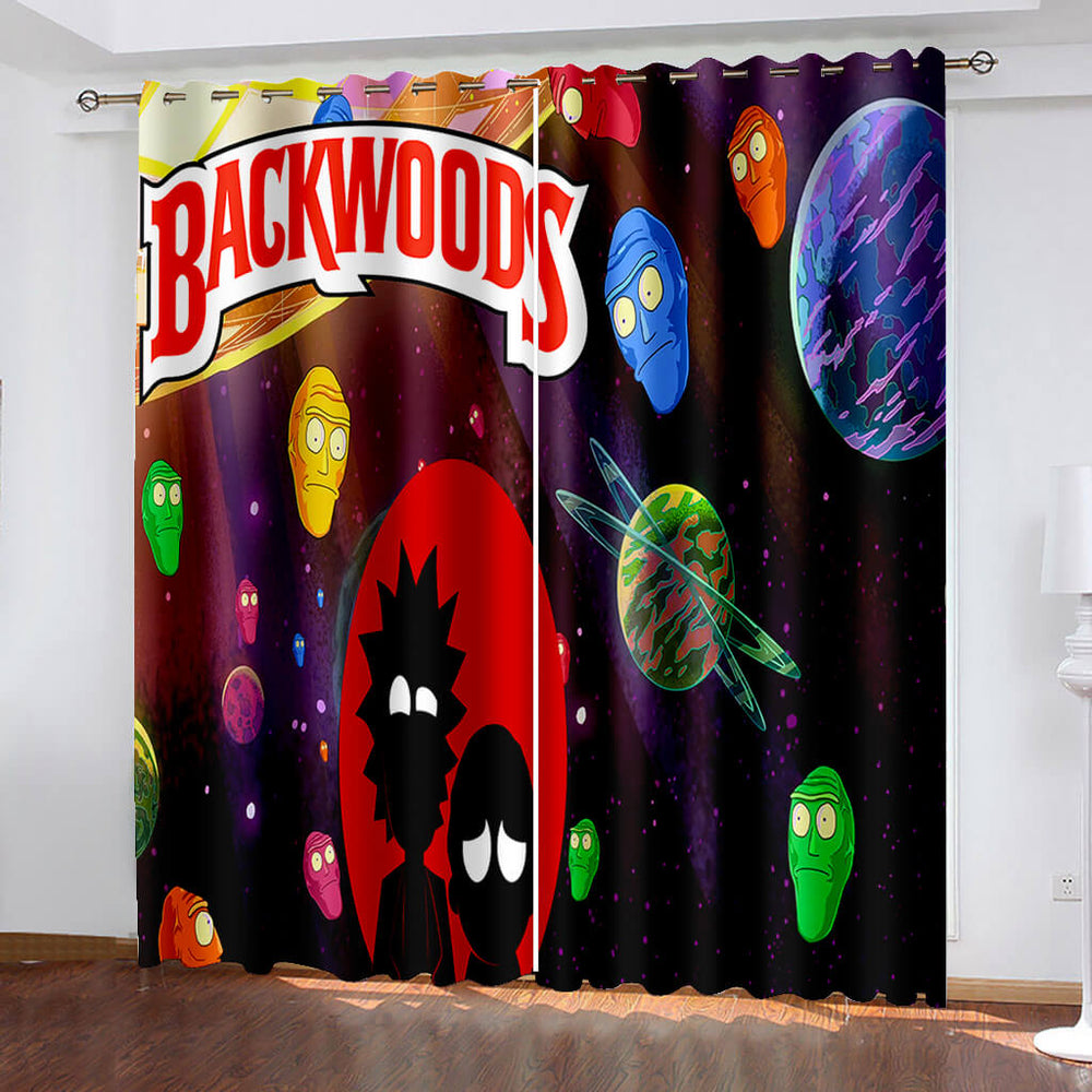 Rick and Morty Curtains Blackout Window Drapes (Online Order Only)