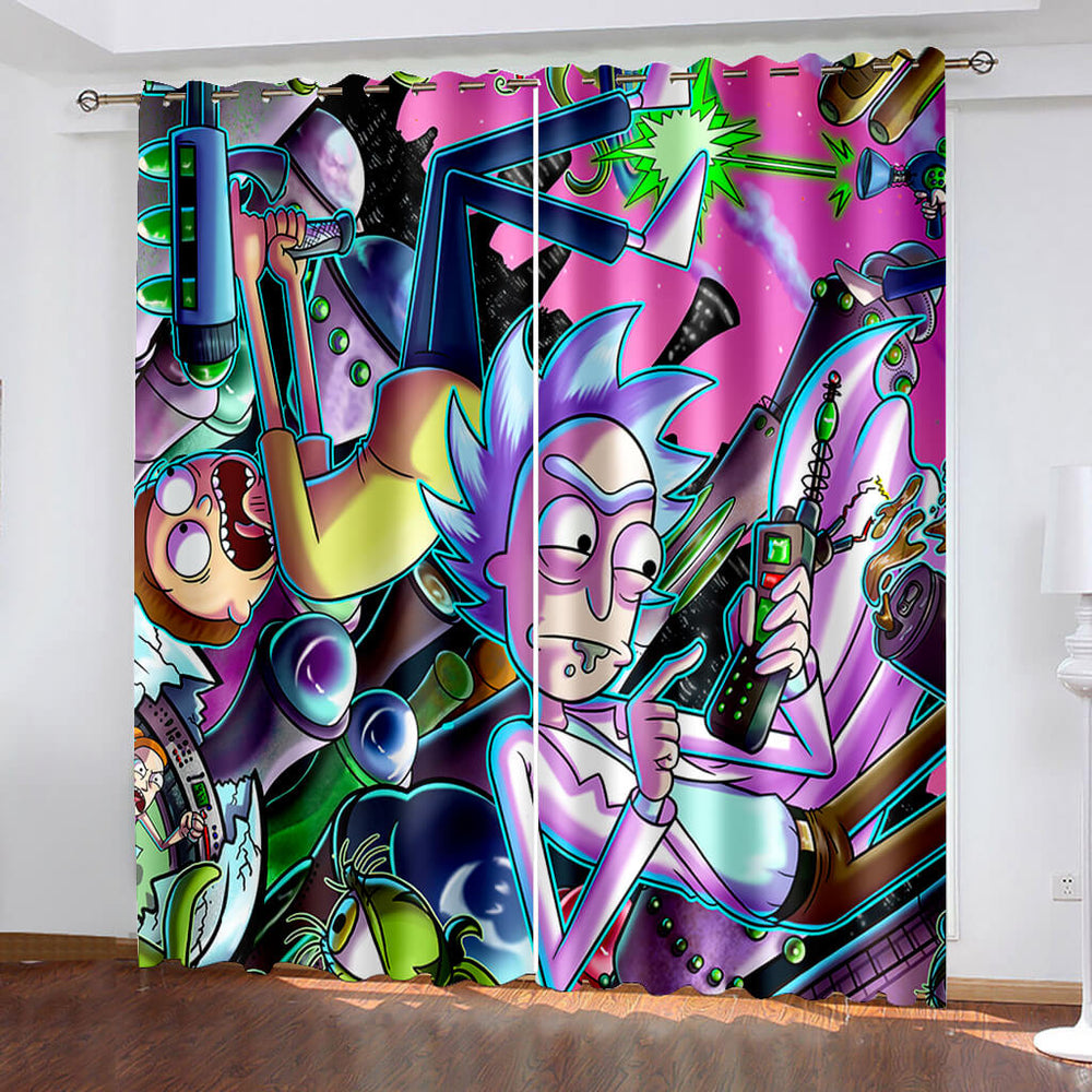 Rick and Morty Curtains Blackout Window Drapes (Online Order Only)