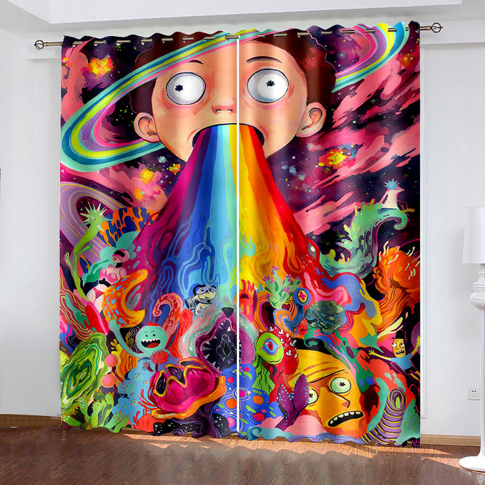Rick and Morty Curtains Blackout Window Drapes (Online Order Only)