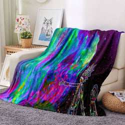 Rick and Morty Pattern Blanket Flannel Throw Room Decoration (Online Order Only)