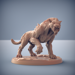 3D Printed Artisan Guild Smilodon Riders Dragonpeak Barbarians 28mm 32mm (Online Only)