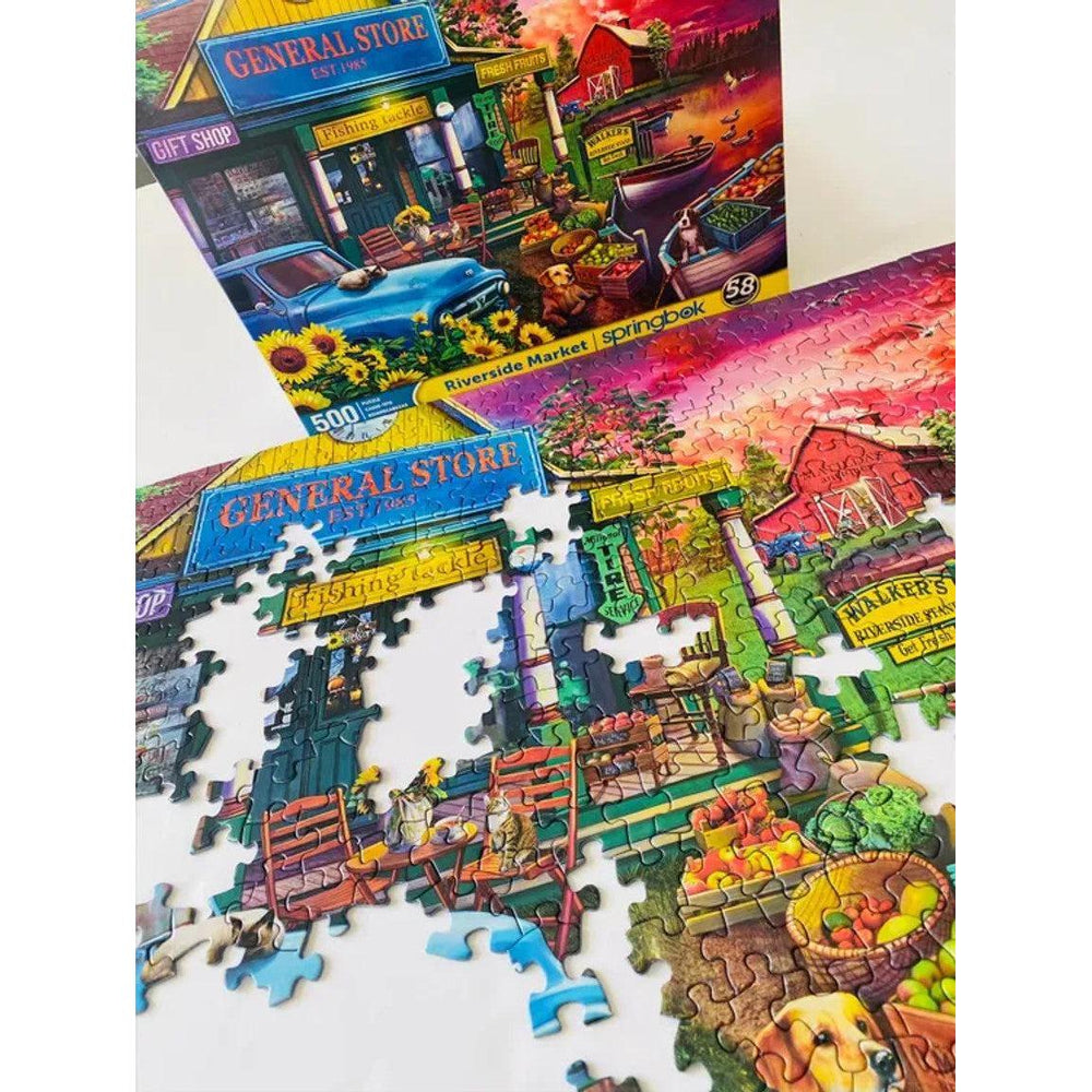 Riverside Market 500 Piece Jigsaw Puzzle Springbok (ONLINE ORDER ONLY)