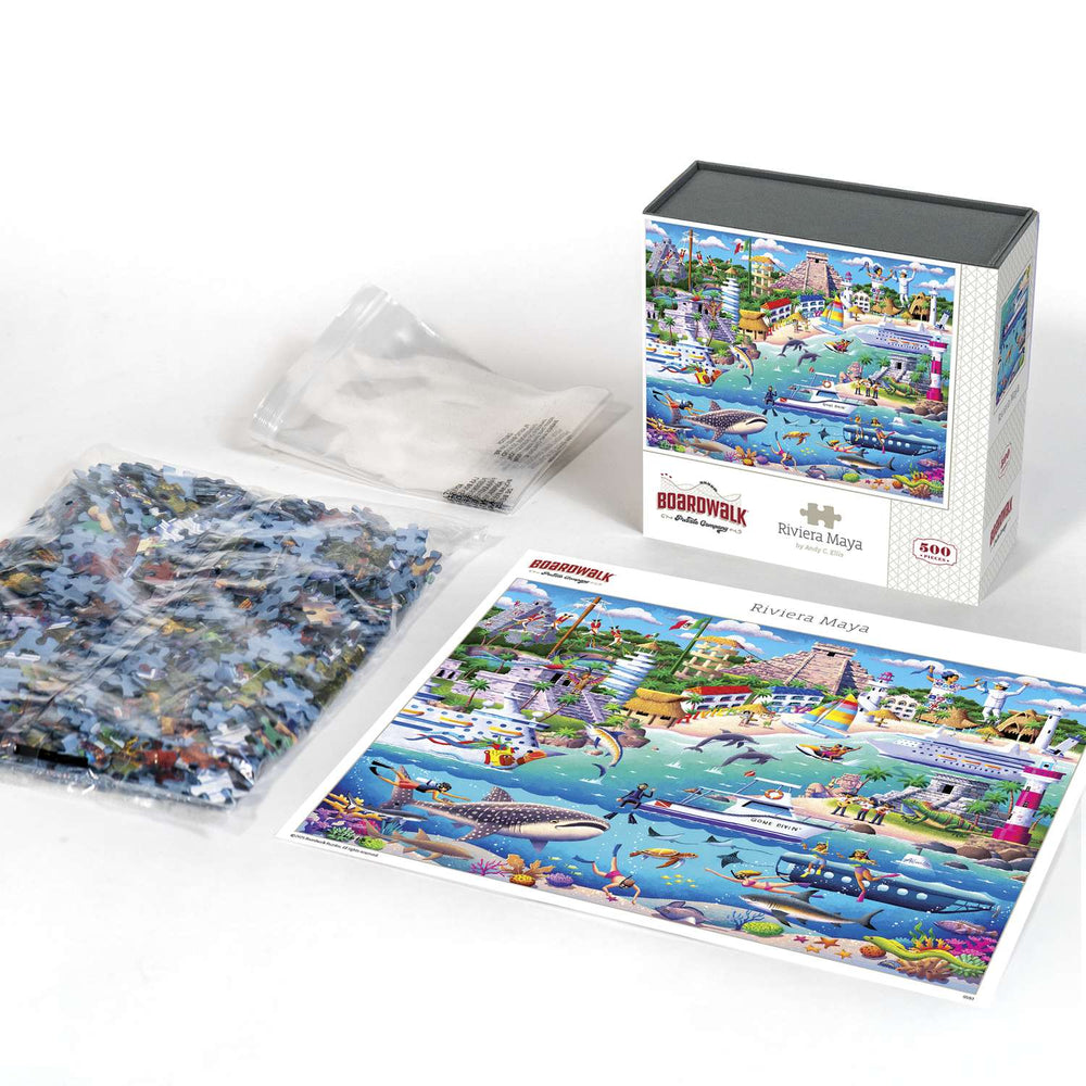 Riviera Maya 500 Piece Jigsaw Puzzle Boardwalk (ONLINE ORDER ONLY)