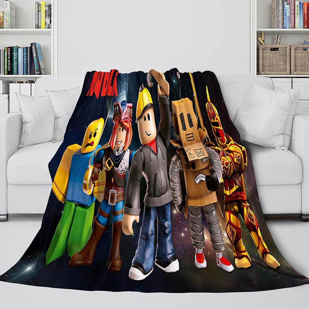 Roblox Blanket Flannel Fleece Throw Cosplay Blanket Christmas Bedding (Online Order Only)