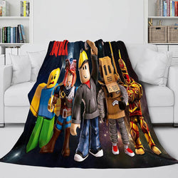 Roblox Blanket Flannel Fleece Throw Cosplay Blanket Christmas Bedding (Online Order Only)