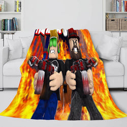 Roblox Blanket Flannel Fleece Throw Cosplay Blanket Christmas Present (Online Order Only)
