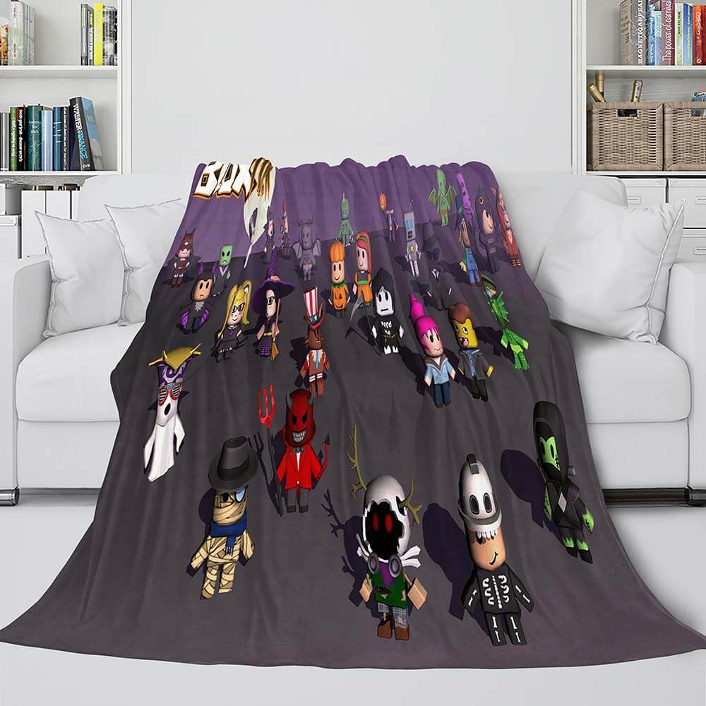 Roblox Blanket Flannel Fleece Throw Cosplay Blanket Christmas Present (Online Order Only)
