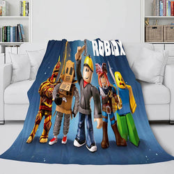 Roblox Blanket Flannel Fleece Throw Cosplay Blanket Christmas Present (Online Order Only)