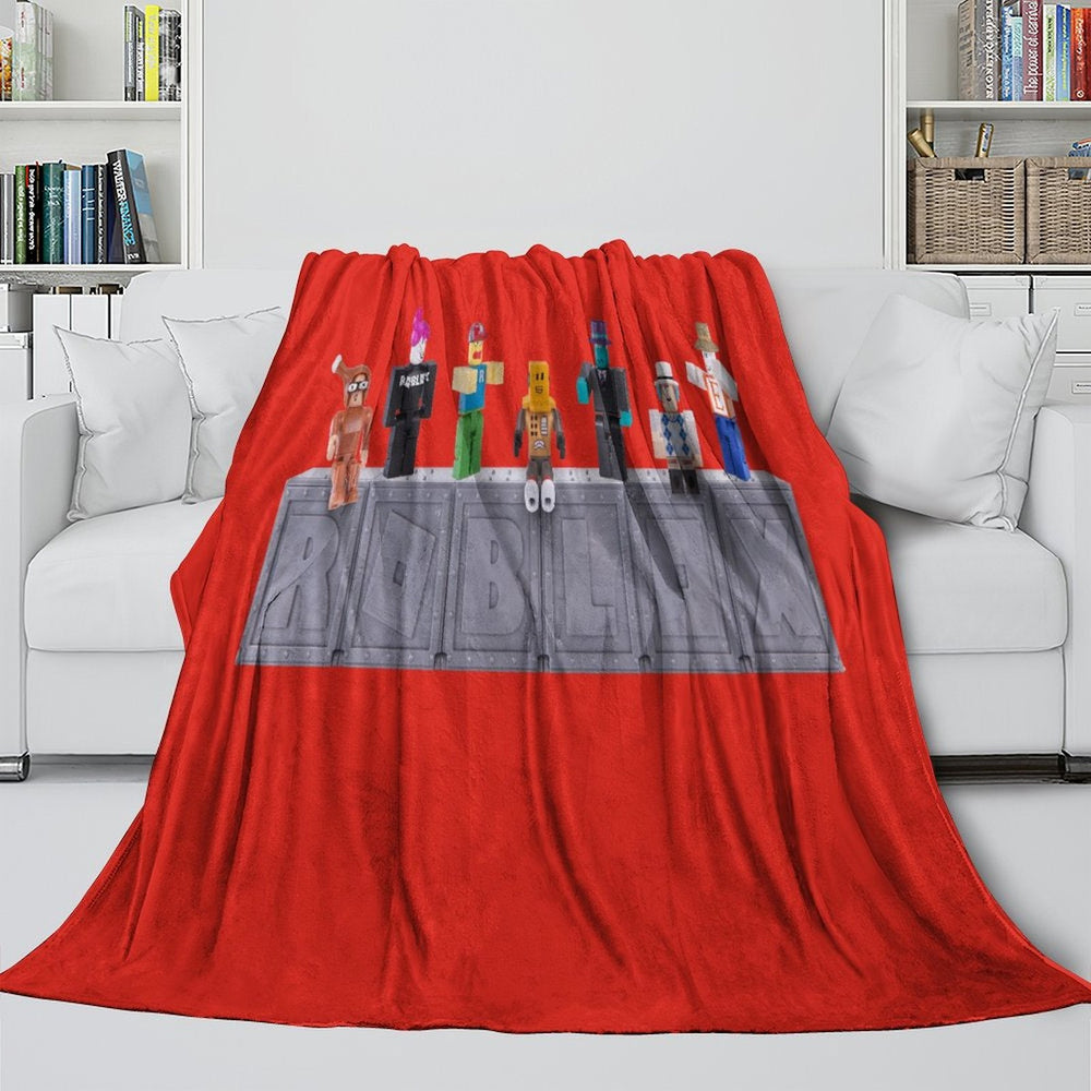 Roblox Blanket Flannel Pattern Throw Kids Room Decoration (Online Order Only)
