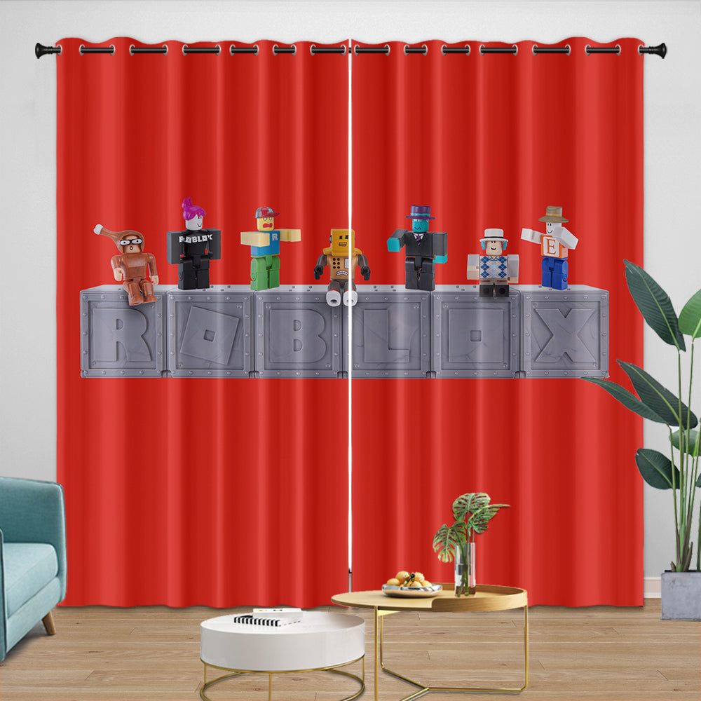 Roblox Curtains Blackout Window Drapes Kids Room Decoration (Online Order Only)