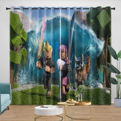 Roblox Curtains Blackout Window Drapes Kids Room Decoration (Online Order Only)