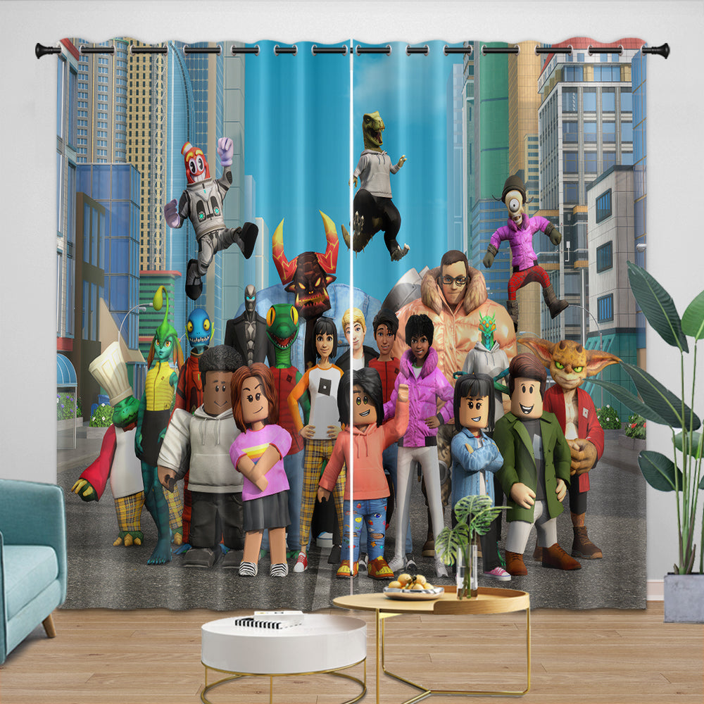 Roblox Curtains Blackout Window Drapes Kids Room Decoration (Online Order Only)