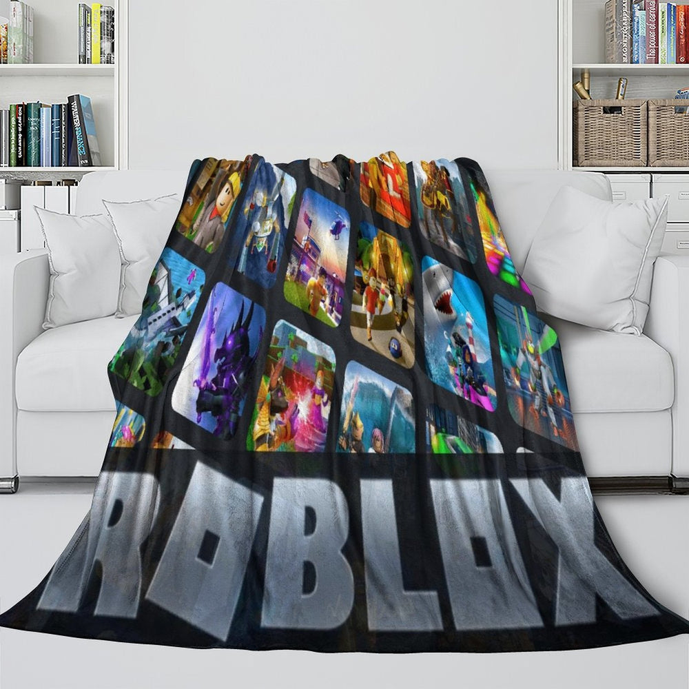 Roblox Pattern Blanket Flannel Throw Room Decoration (ONLINE ORDER ONLY)