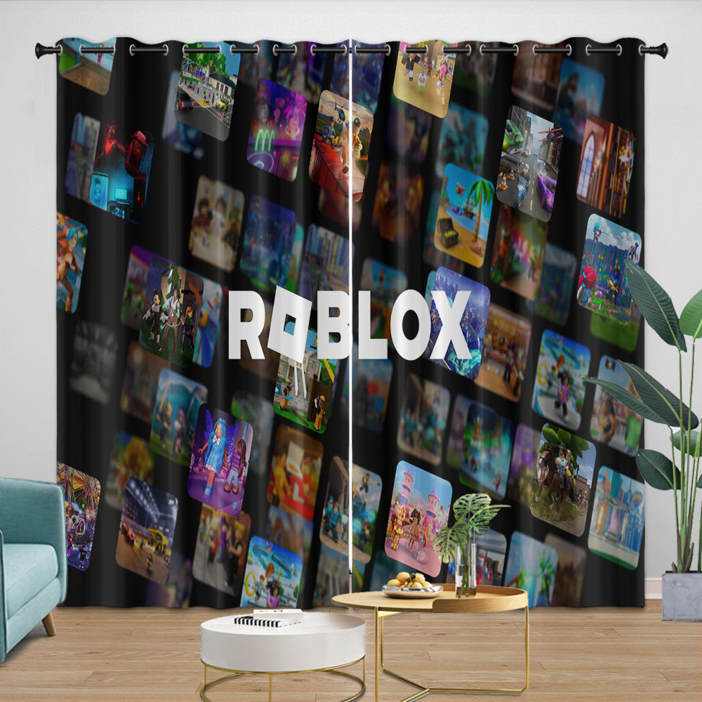 Roblox Pattern Curtains Game Blackout Window Drapes (ONLINE ORDER ONLY)