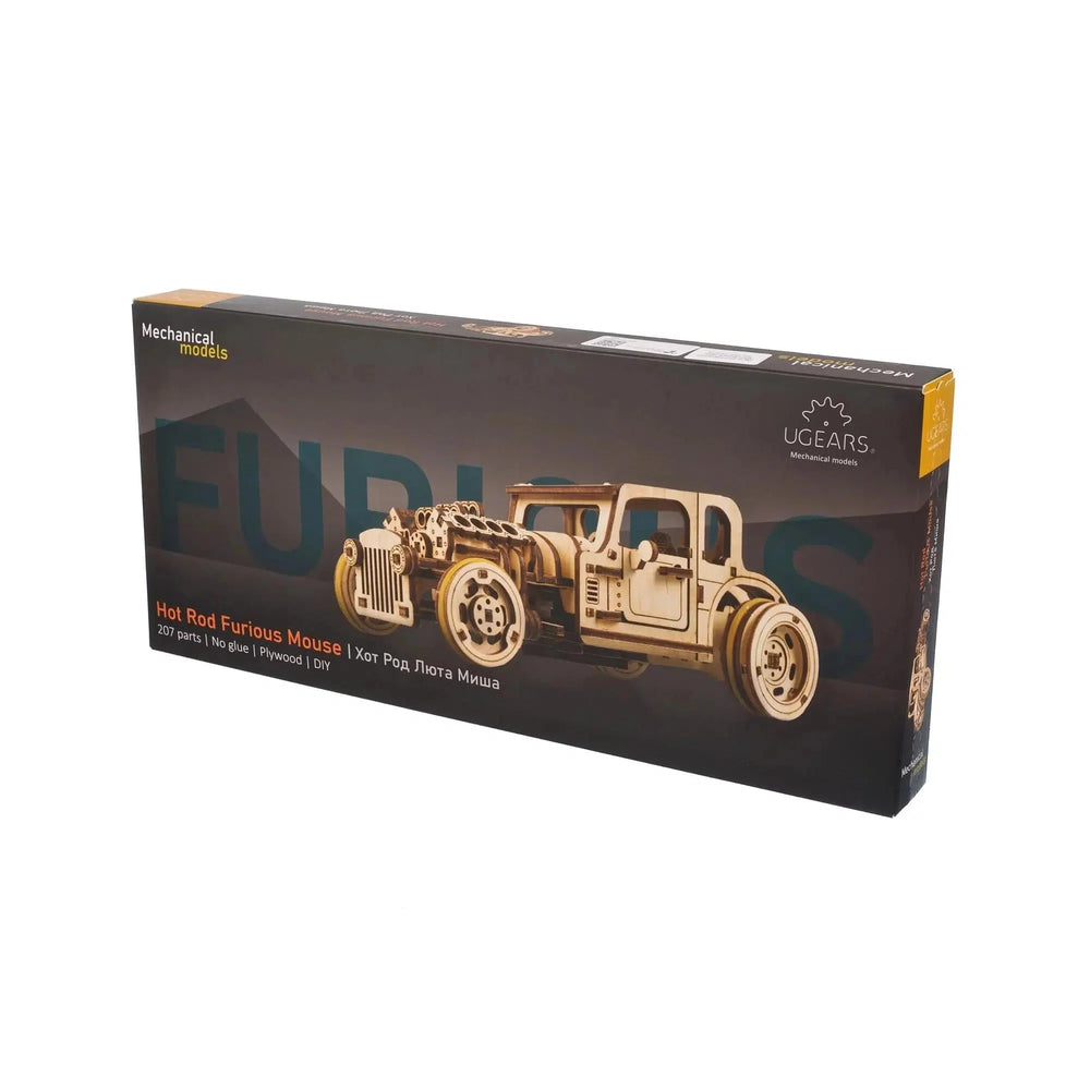 Rod Furious Mouse 3D Wood Model Kit UGEARS (ONLINE ORDER ONLY)