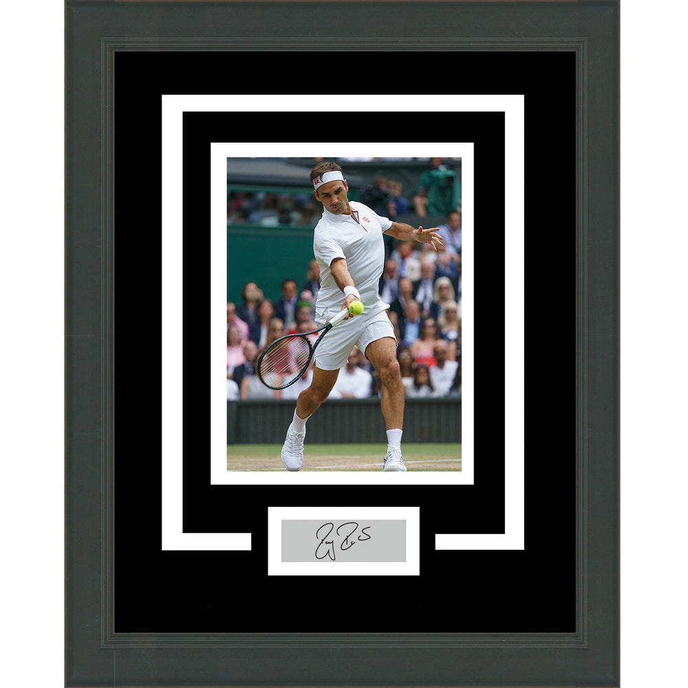 Framed Roger Federer Facsimile Laser Engraved Signature Auto 11x14 Tennis Photo (ONLINE ORDER ONLY)