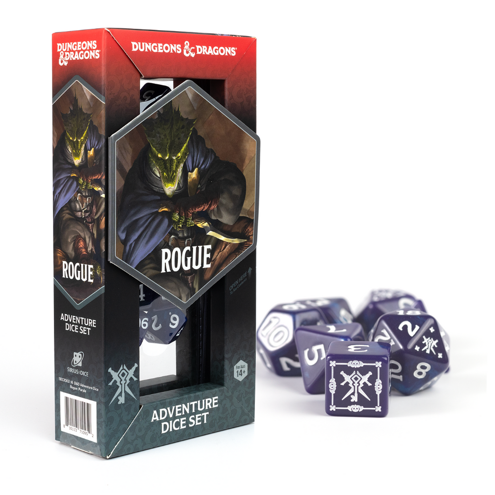 D&D Adventure Dice Set - Rogue Edition | Purple 15pc Collection (ONLINE ORDER ONLY)