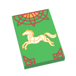 Rohan Banner (LOTR) - B3 Customs Printed 2x3 Tile (Online Order Only)
