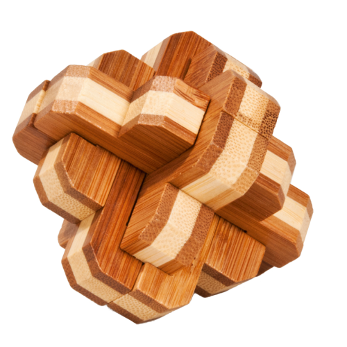 Round Knot 3D Bamboo Puzzle Fridolin (ONLINE ORDER ONLY)
